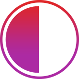 Circle half filled icon