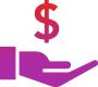 Hand with savings icon